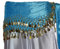 Tanzbekleidung & Accessories Bauchtanz MÜNZGÜRTEL HÜFTTUCH Belly Dance BAUCHTANZGÜRTEL HIP Scarf Karneval XXL (XXL: 215 cm, Türkis)