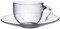 Argon Tableware Glass Espresso Cup & Saucer Set - 60ml