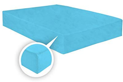 ARLINENS Thermal Flannelette Fitted Sheet 25cm 100% Brushed Soft Cotton available in 7 colours (LT Blue, King)