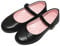 Forever Young Kids School Shoes Girls Black Flat Easy Fasten Pumps (Numeric_7_Point_5)