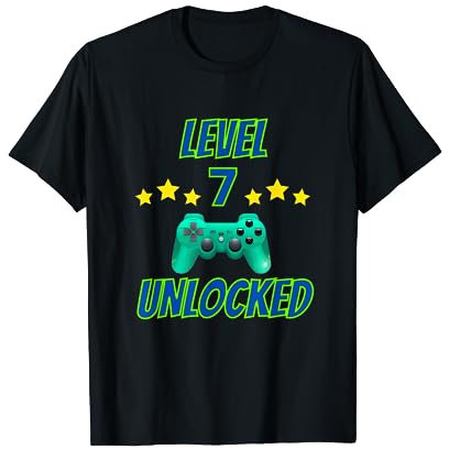 Level 7 Unlocked Shirt 7th Birthday Level 7 Unlocked T-Shirt