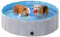 Yaheetech Piscina per Cani Vasca da Bagno Pieghevole per Animali Domestici Gatti Coniglio in PVC da Esterno Interno Grigio 100 x 30 cm