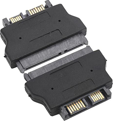 Xiatiaosann SATA vers Slim, SATA 22Pin vers Slim 13Pin Mâle Adaptateur, Slimline SATA Adaptateur Sata 22 Broches Femelle vers Slim 13 Broches Mâle Convertisseur pour 2.5 HDD, 2 Pièces