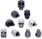 UNICRAFTALE 10Stk Schädel Perlen Edelstahl Schädel Spacer Perlen 5-6mm Großes Loch Perlen Europäische Perlen Halloween Abstandsperlen Metall Haarperlen Für DIY Halskette Armbänder Schmuckherstellung