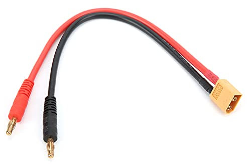 Bananenstecker Akkuladekabel Adapter, 22cm XT60 Stecker auf 4mm Bananenstecker 12AWG Adapter Passend für B6 LiPo Ladegerät RC Modell