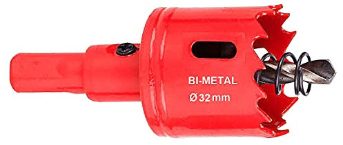 SagaSave 32mm M42 HSS Bimetall-Lochsäge, Lochöffner-Bohrer mit positiven Rechenzähnen für Metall, Holz, Eisen, Aluminium, Trockenbau, Rohr, Kunststoff, Faserplatten