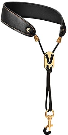Miwayer Sax Neck Strap Professional Saxophone Harness Leather Padded Soft Neck Sling For Baritone Alto Tenor Soprano Baritone