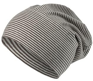 Sterntaler GOTS Beanie Ringel - Babymütze aus Singlejersey (Bio) gestreift - anschmiegsame Unisex Beanie Mütze variabel tragbar - Baby und Kinder Übergangsmütze, braun, Größe 45