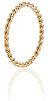 Akitsune Mare Ring | Graziler Design-Ring Frauen Herren Edelstahl Meer Maritim Geometrisch - Gold - US 6