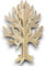 KORAT Albero della Vita in Legno Naturale h. 60 cm Decorazione 3D Albero dei Desideri Espositore Bijoux, per Tableau Matrimonio, Comunione, segnaposto Natale e bomboniere Base 36x36 cm