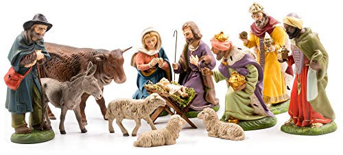 Marolin Krippenfiguren Set mit 12 Figuren, zu 12cm Figuren