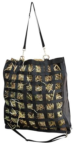 AMKA Heusack Heutasche Heunetz Futterbeutel mit 2 Riemen für Befestigung