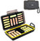 JJC Moistureproof Battery Storage Case Box Batteries Carrying Box Holder Organizer for 14X AAA + 10X AA or 14500 Rechargeable Battery - with Battery Tester