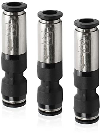 Bwintech 3 pezzi 8 mm diritta valvola di ritegno pneumatica unidirezionale, per il collegamento di raccordi per tubi flessibili dell'aria del compressore d'aria