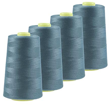 4 x 4572m Qualitäts Overlock-Garn Oeko-Tex Overlock-Nähgarn Polyestergarn, Farbe 741-780