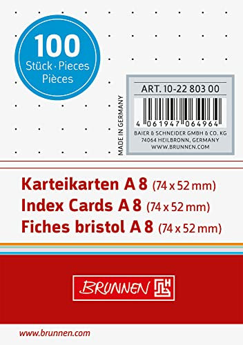BRUNNEN Karteikarten A8 dotted