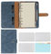 Simpolor Leder A6 Ring Binder Notizbuch, 6 Ring mit Nachfüllpapier, Binder Taschen und Betreff Teiler Papierblatt, Reise Binder Journal Personal Planner mit Ring Binder, Blau
