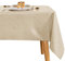 JIUZHEN Beige Tischdecke Abwaschbar Tischdecken Leinenoptik für Esszimmer, Garten, Outdoor,Hochzeiten Wasserabweisend Tischtuch Eckig 135X160 cm