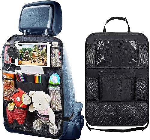 Voarge Auto Rückenlehne Schutz Unterstützung Multi Pocket Organisator, Wasserdicht und Pflegeleicht Oxford Tuch Autositz Organizer, Auto Rückenlehnenschutz für Kinder (1 Stück)