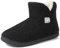 VTASQ Hausschuhe Herren Damen Hohe Plüsch Gefüttert Hausstiefel Memory Foam Winter Pantoffeln Stiefel Fell Warm Slipper rutschfest für Indoor Schwarz 40/41 EU