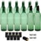 WUWEOT 12 Pack Plastic Wine Bottles, 750ml Reusable Empty Bordeaux-Style Liquor Bottle, Green Long Neck WIne Bottles with Screw Lid and Shrink Capsules Caps