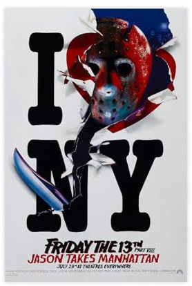 DEZARO Filmposter Friday The 13th, Leinwand-Poster, Wandkunst, Dekor, Bild, Gemälde für Wohnzimmer, Schlafzimmer, Dekoration, ungerahmt, 30 x 45 cm