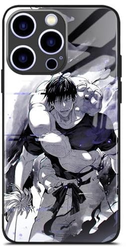 HWLHJJ Toji Fushiguro Jjk Durable Manga Custom Pattern Cover, Shonen Anime Glass Phone Case for iPhone 12