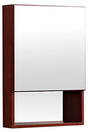 EsEntL Spiegel, Spiegelschrank, wandmontierter Badezimmer-Spiegelkasten aus Aluminium, verdeckter Badezimmerschrank, Spiegel, Kosmetikspiegel, Aufbewahrungsschrank, einfache Aufbewahrung (Farbe: Br