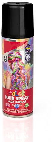 Laca de Pelo Color Negro 125ml - Spray Colores para Cabello Rápida coloración, Lavable