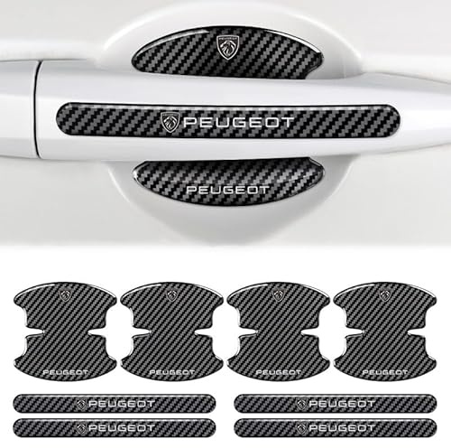 MOIKOTLR 8 Stück Autotür Griffe Aufkleber, für Peugeot 208 II GT-Line/Peugeot 408 508 4008 5008 308 Autotür Griffe Schutz, Auto Türgriff Schutzfolie,A