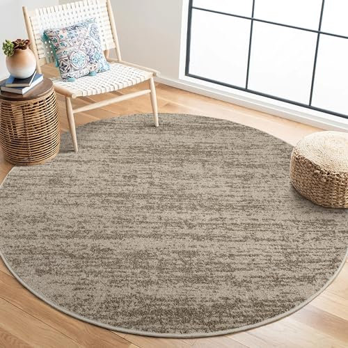 SANAT Oslo Teppich für das Wohnzimmer - Teppich mit modernem Design, Geeignet für Wohnzimmer, Flur, Esszimmer, Schlafzimmer, Küche und Kinderzimmer - Beige, Größe: 200 cm Rund