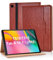 Vkooer Case for Samsung Galaxy Tab A 10.1 2019 (SM-T510/T515) with Document Slots Premium PU Leather Canvas Folio Stand Protective Case Cover Case with Auto Sleep/Wake, Brown