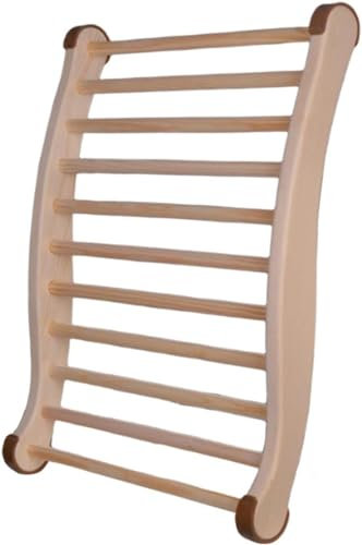 Sauna Rückenlehne Holz Sauna Rückenlehne Rutschfest Ergonomische S-Form Rückenlehne für jede Fass- oder Infrarotsauna (1 Pack)