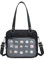 CHERRY SAUCE Oxford Ita Bag Crossbody-Tasche Umhängetasche Messenger Rucksack Mehrzweck-Pins Display, Schwarz