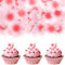 100 Pcs Essbare Blumen Essbare Tortendeko Blumen aus Reispapier für Frauen und Mädchen Geburtstag Weihnachten Party Hochzeit Tortendekoration Zubehör