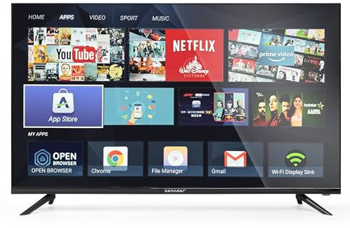 ZEHNDER TV-431 FHD SMART TV 43 Zoll 109cm LED Fernseher Schmaler Rahmen LAN/WLAN Full HD Triple Tuner USB DVB-S2/T2/C Android 11 kompatibel mit Google Play Netflix Prime Video YouTube Disney+