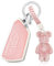 OFF WE GO Schlüsselhülle Cover Autoschlüssel Hülle für VW Golf 8/7/5/R/MK8 Cupra Born Formentor Seat Leon Ateca Tarraco Skoda Octavia Schutz Gehäuse mit Schlüsselanhänger Schlüsselcover, Rosa