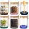 PENGSHU Glass Jars With Lids and Spoons - Glass Containers for Overnight Oats, Airtight kilner jars with Silicone Sleeve, Kitchen Storage and Organise for Spice, Sugar, Jam, Salt, 450ML, Set of 6
