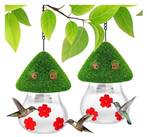 Vogel-Wasser-Futterspender in Pilzform, Wasserspender für den Außenbereich, zum Aufhängen von Ameisen und Bienengarten