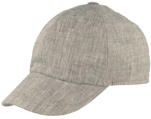 Breiter Baseball-Cap 100% Leinen Sonnencap Baseballmütze Kappe 61/XL Blue Mel