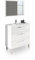 duehome | Mueble de Baño con 3 Cajones y Espejo, Modulo Lavabo, Modelo Feel, Acabado en Blanco Brillo, Medidas: 80 cm (Ancho) x 86 cm (Alto) x 45 cm (Fondo)