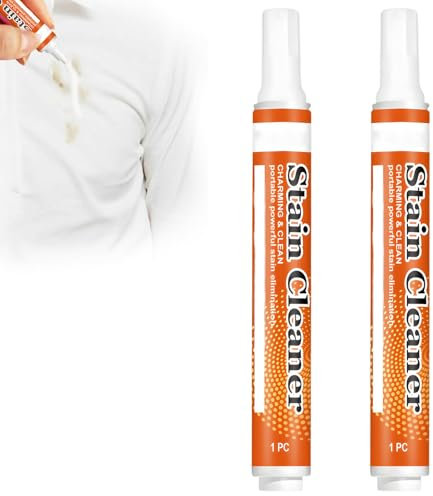 2pcs Stain Remover Pen, Stain Remover for Clothes, Instant To Go Stain Removal Pen for Quick Stain Removal, Portable and Compact Design for Travel, Work, School and Outdoor Activities