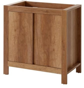 Meuble sous Vasque KALUNA 80 cm – Coloris Bois de Noyer – Style Rustique à Poser