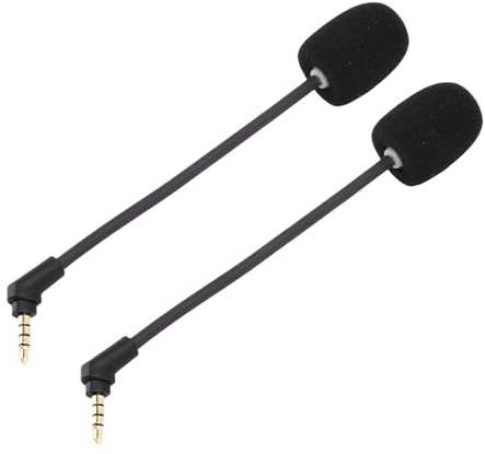 2Pcs 3.5mm Upgrade Microphone, Noise Canceling Detachable Microphone for HyperX Cloud Flight S Gaming Headset Replacement
