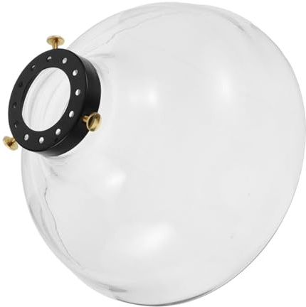 PartyKindom Paralume in Vetro Soffiato Mano Alta Resistenza Termica Forma Imbuto Trasparente per Lampade Sospensione Sostituzione Facile e Design per da Pranzo