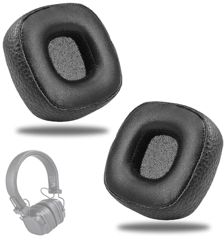 PacuM 2 Stück Kopfhörer Ohrpolster Kopfhörer Polster mit Schallisolierendem Memory-Schaum Ersatz Ohrpolster Headset 80 mm Ersatzpolster Ohrkissen Geräuschreduzierung für Marshall Major III Bluetooth