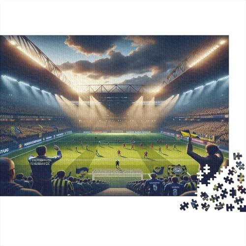 Soccer Stadium Night 1000 Piece Jigsaw Decorative Eco-Friendly Material Stadium Lights Stress Relief Relaxing for The Whole Family 38x26cm/1000pcs