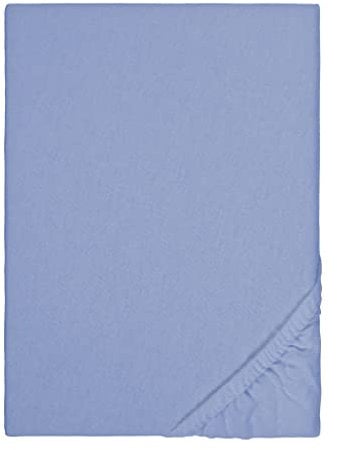 biberna Feinbiber-Spannbetttuch 0002744 blau 1x 180x200 cm - 200x200 cm