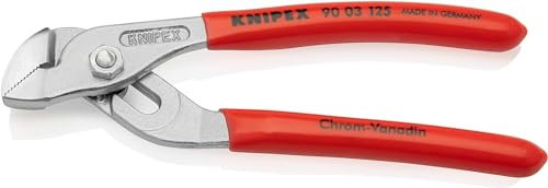 Knipex Mini Water Pump Pliers with groove joint chrome-plated, plastic coated 125 mm 90 03 125