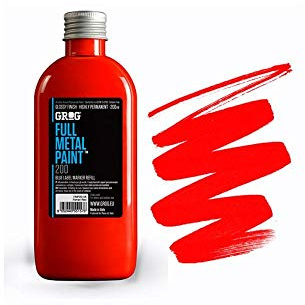 Grog Full Metal Paint 200ml - Ferrari Red by Grog